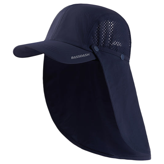 BASSDASH UPF 50 Foldable Fishing Hat with Neck Flap - Parry's Picks