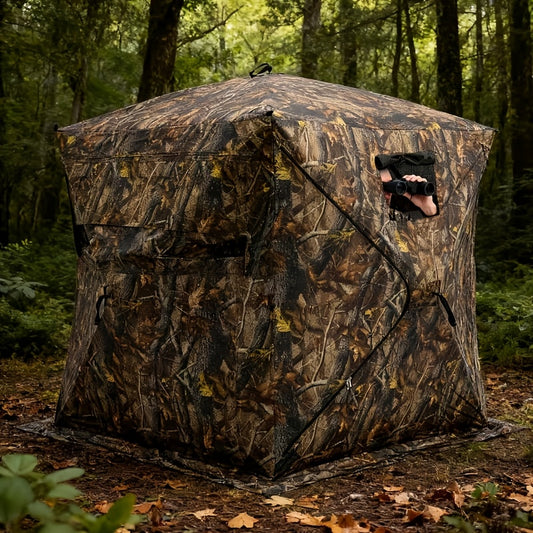 Pop Up Ground Blind Shelter 360 Degree Mesh Windows - Parry's Picks
