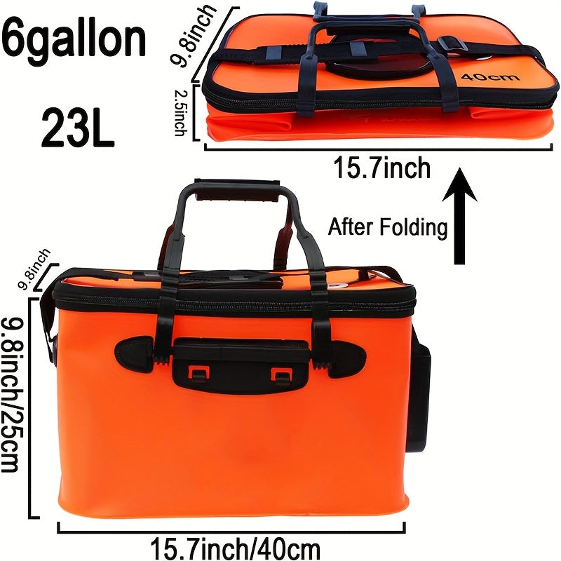 Foldable EVA Fishing Bag Bait Bucket Live Fish Carrier
