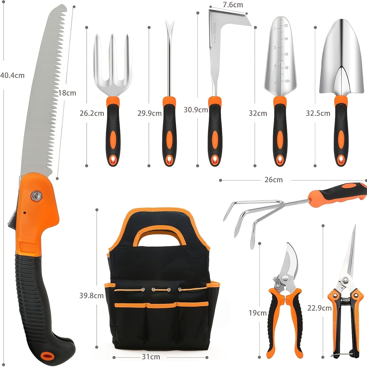 Heavy Duty Gardening Tool Set with Non-Slip Handles - Parry's Picks