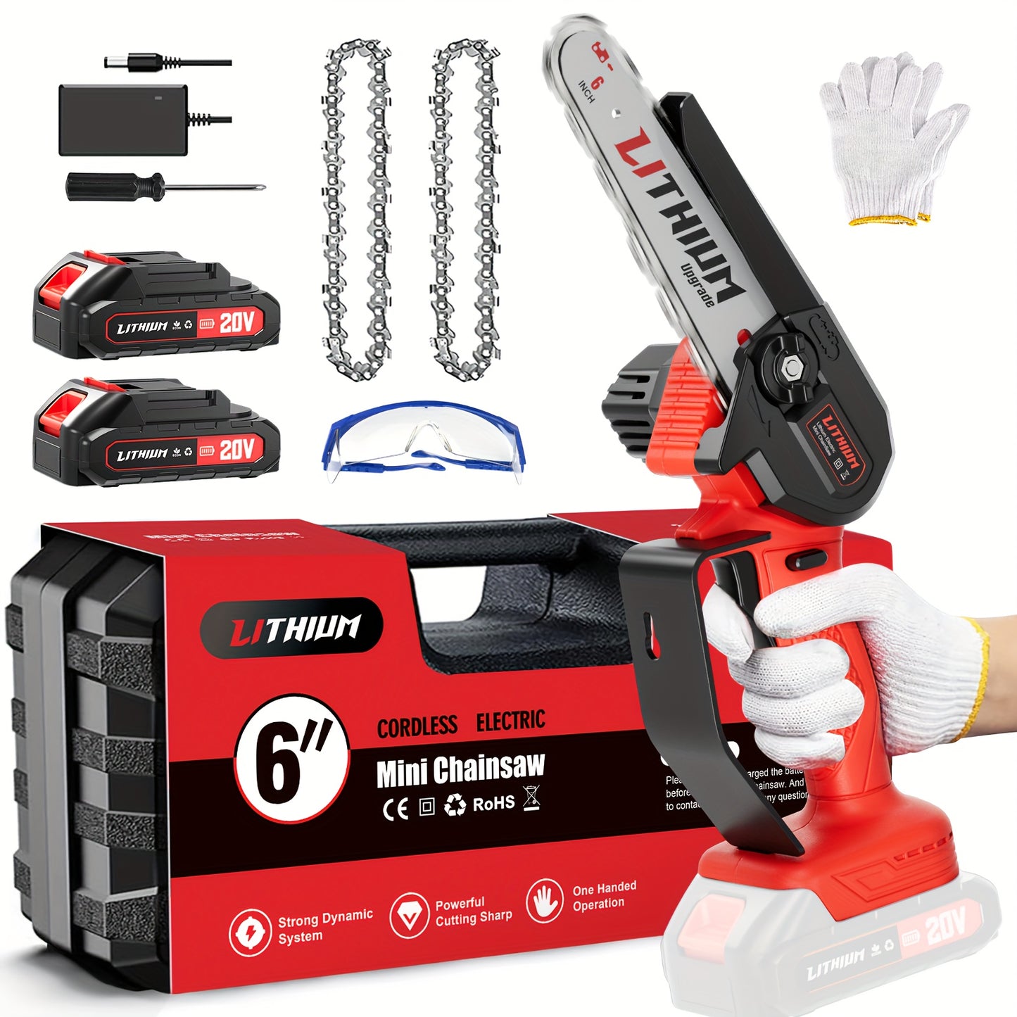 Portable Rechargeable Handheld Electric Mini Chainsaw for Gardening - Parry's Picks