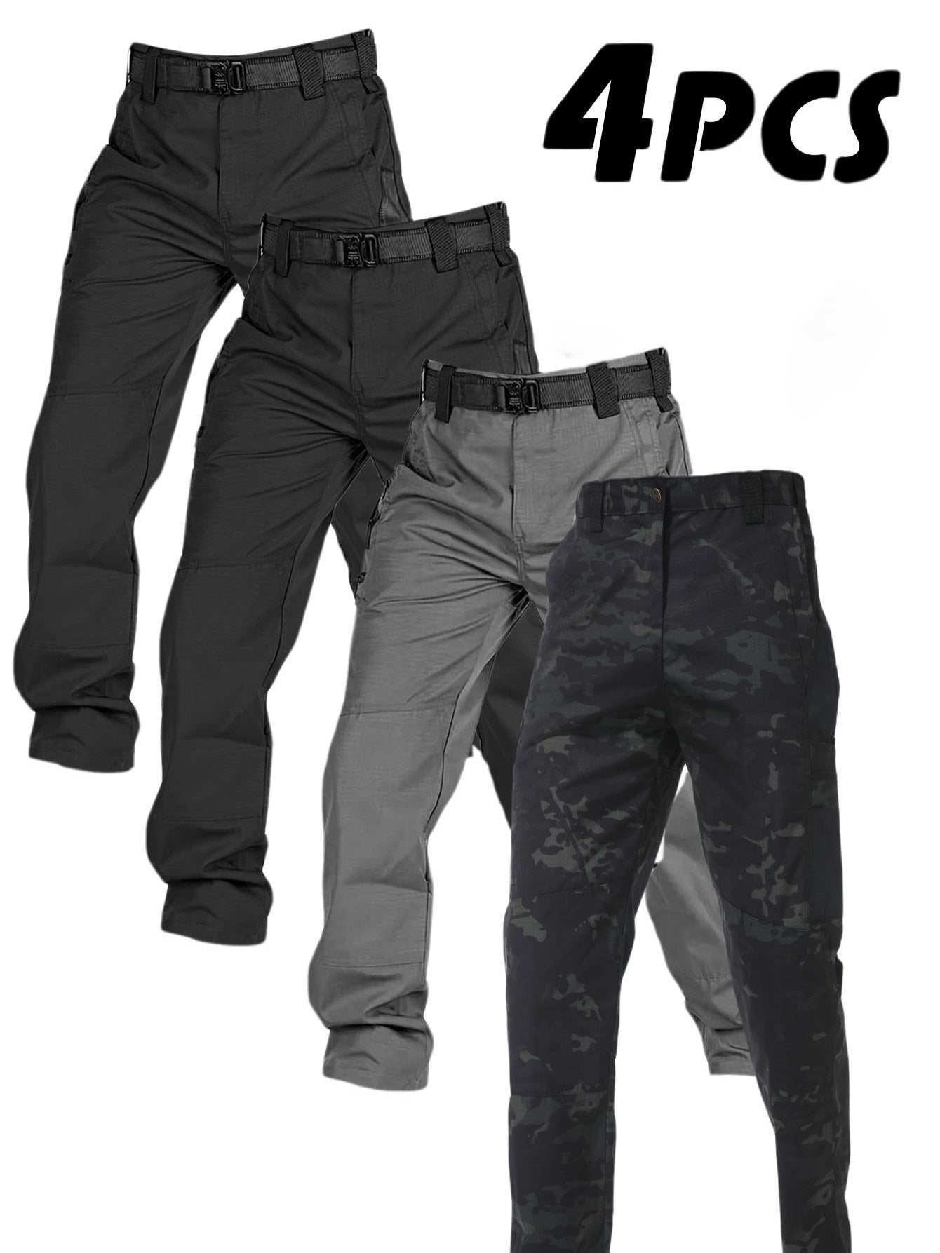 DISI Mens Straight Cargo Pants Quick Dry MultiPocket