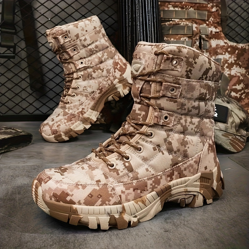 YTAT Men's Light Motorcycle Combat Boots Hiking Shoes