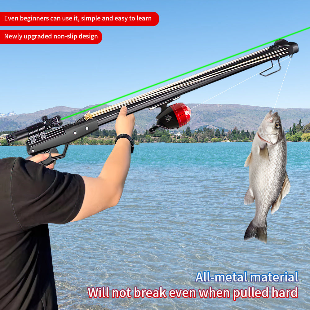 Brown AluminumAlloy FishingRodLauncher HighPrecisionScope StainlessSteelReel Accessories