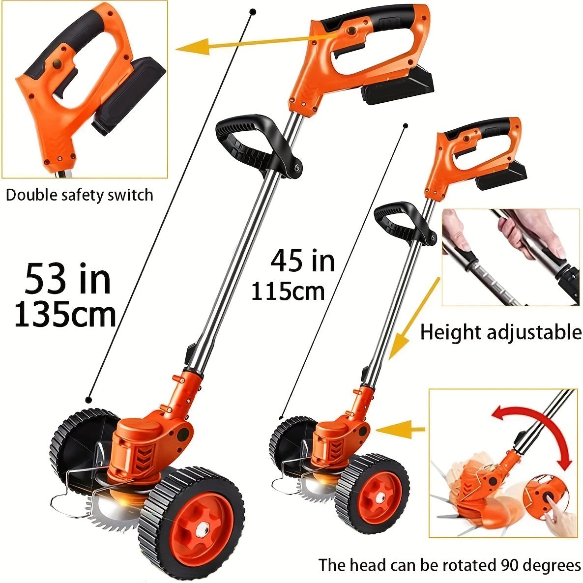 Portable Cordless Electric Lawn Mower With Rechargeable Batteries - Parry's Picks