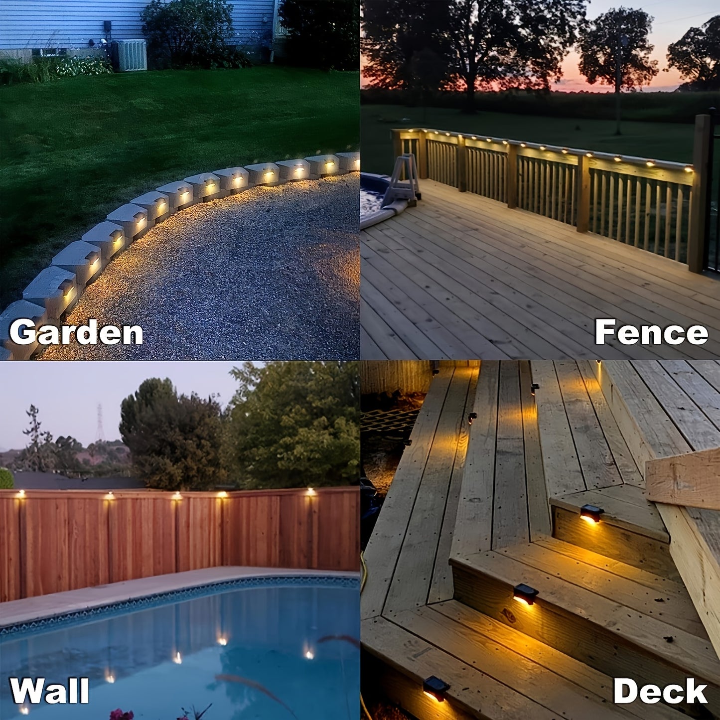 Solar Step Lights for Outdoor Staircase and Fence Decoration - Parry's Picks