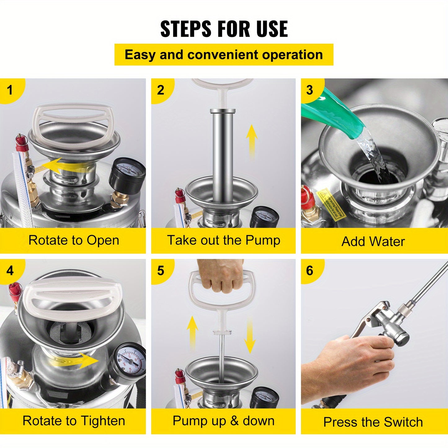 Happybuy Stainless Steel Sprayer for Gardening and Cleaning Tasks - Parry's Picks