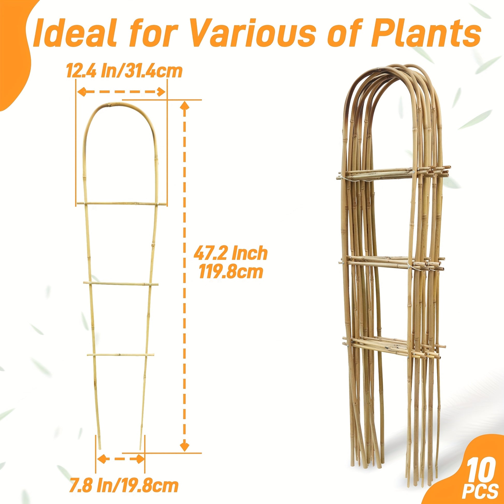 Bamboo U Trellis for Climbing Plants and Indoor Houseplants - Parry's Picks
