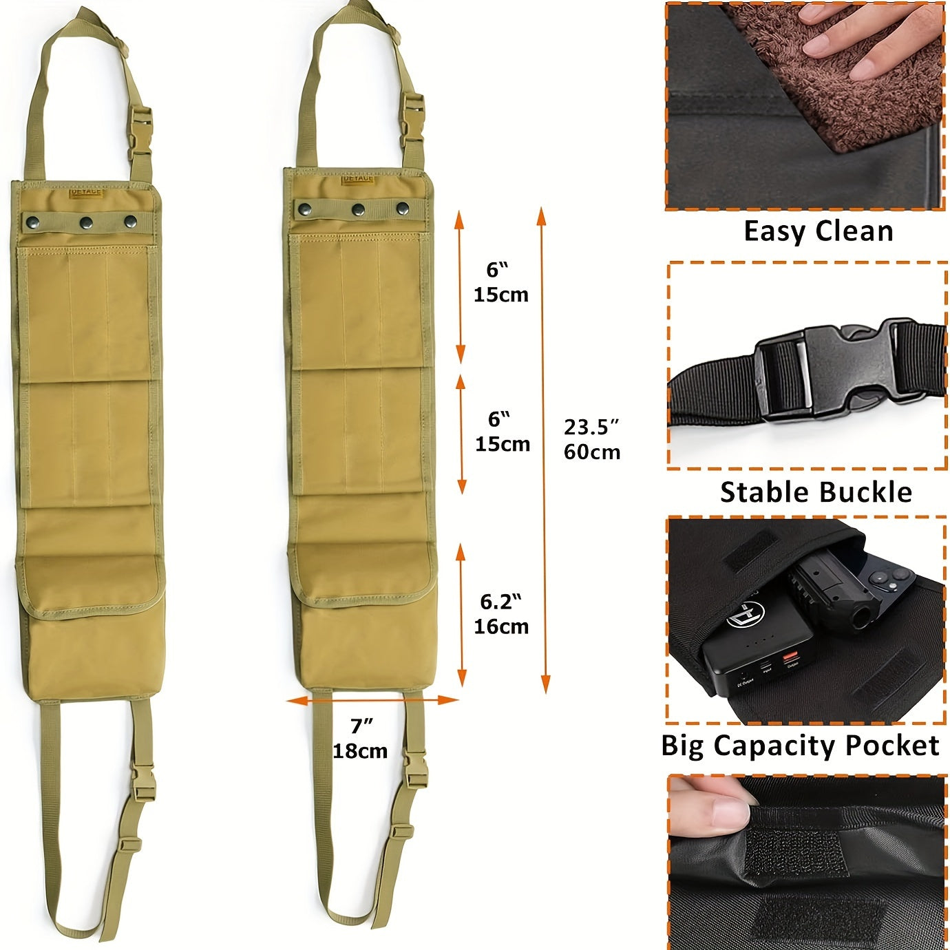 2PCS Truck Gun Racks With Storage Pockets For Hunting Accessories - Parry's Picks