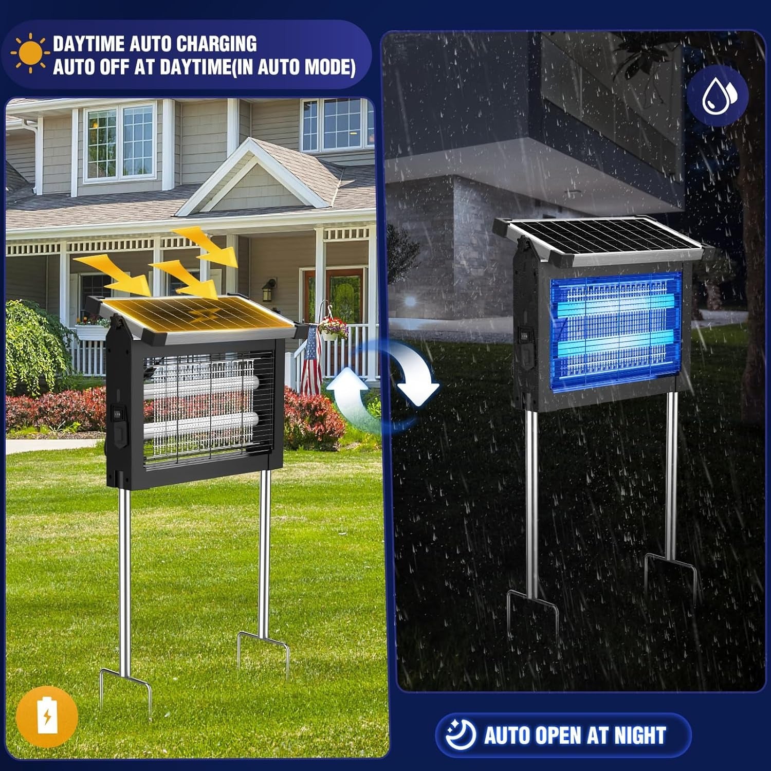 Solar Bug Zapper for Outdoor Camping and Backyard Pest Control - Parry's Picks