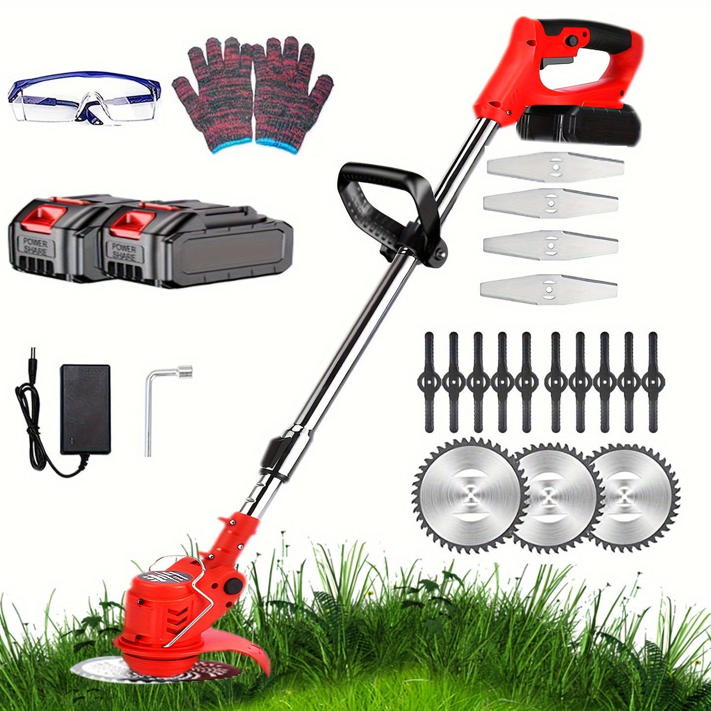 Portable Electric Lawn Mower with Lithium Batteries and Blades - Parry's Picks
