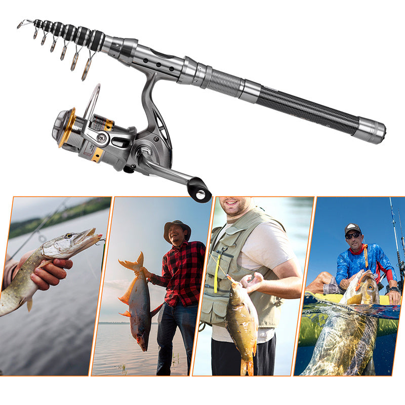 Telescopic Fishing Rod and Reel Combo Full Kit for Anglers - Parry's Picks