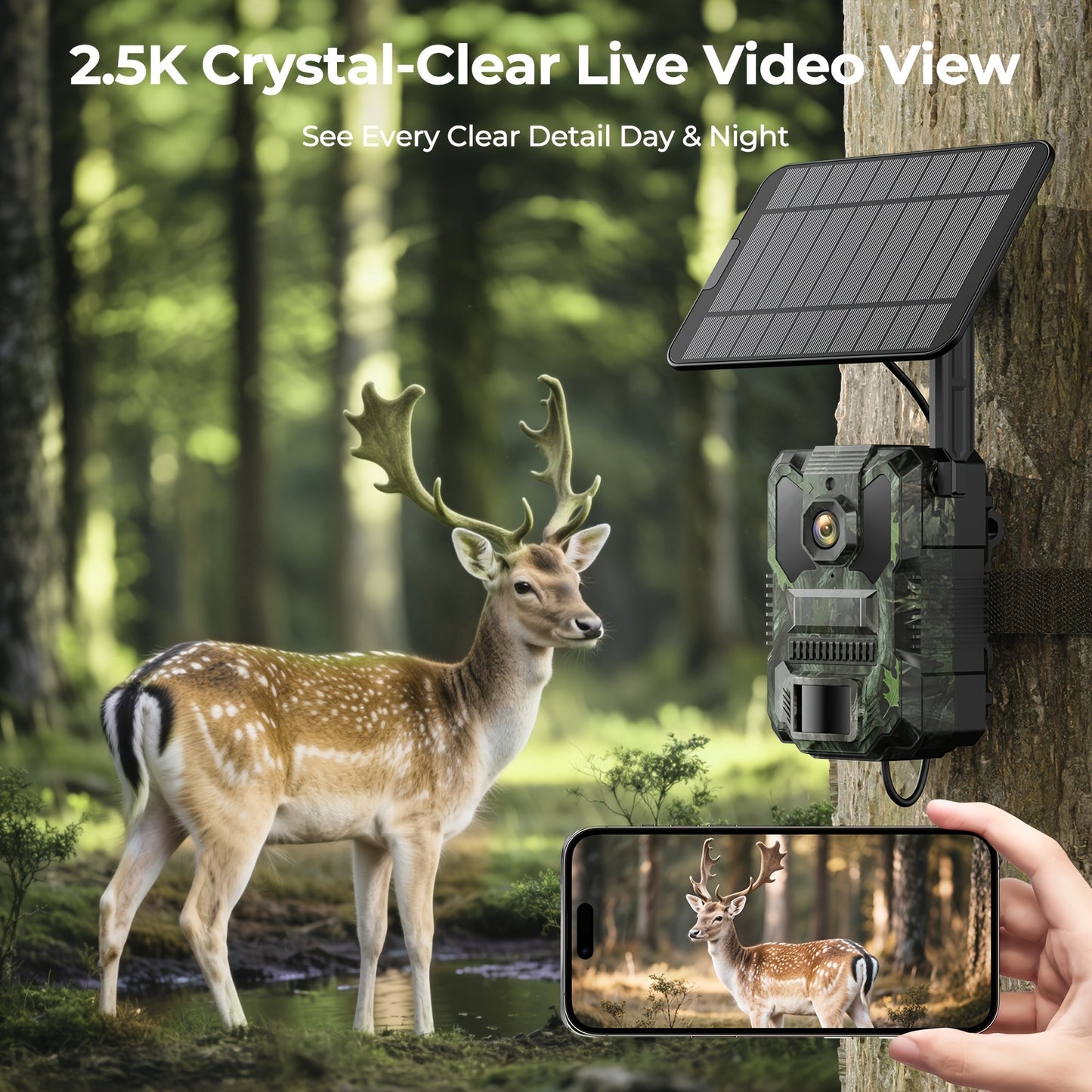 VOOPEAK 4G LTE Solar Trail Camera With Night Vision SIM
