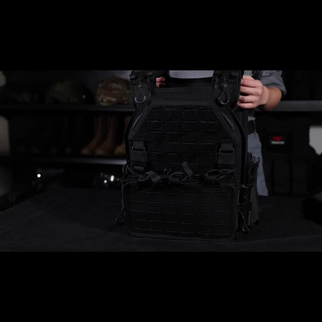 YAKEDA Pro Adjustable Tactical Vest With Quick Buckle