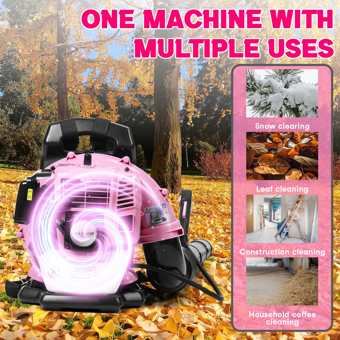 Gas Backpack Leaf Blower For Efficient Yard Cleanup Leaves