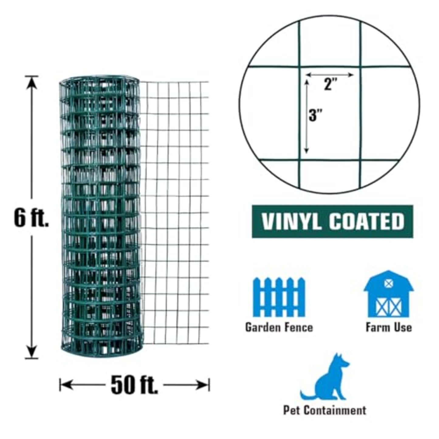 Fencer Wire 16 Gauge IndustrialGrade UltraVinylCoated Welded Wire Mesh FenceApplications