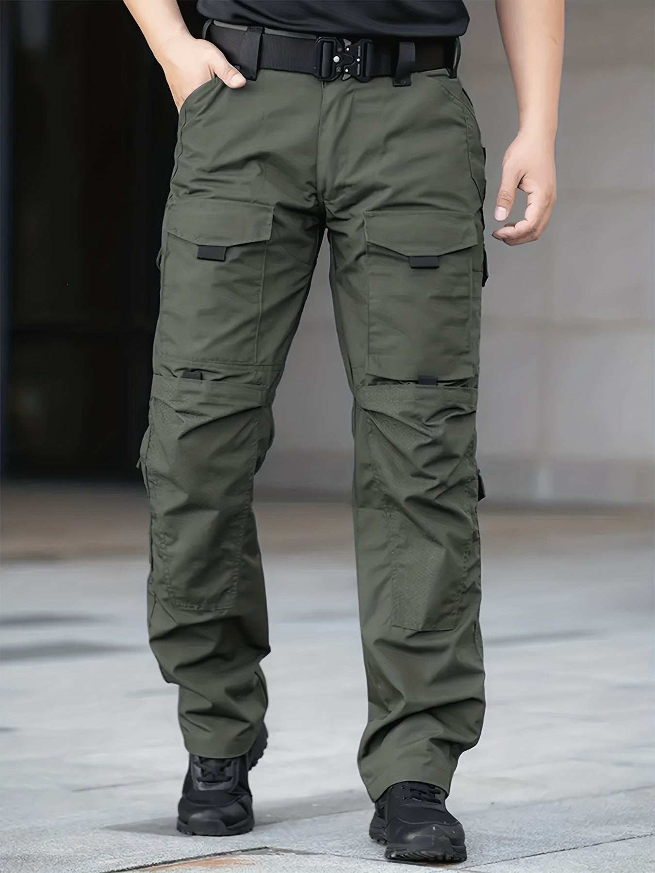海洋沐汐 Men Tactical Work Pants Heavy Duty MOLLE Cargo MultiPocket - Parry's Picks