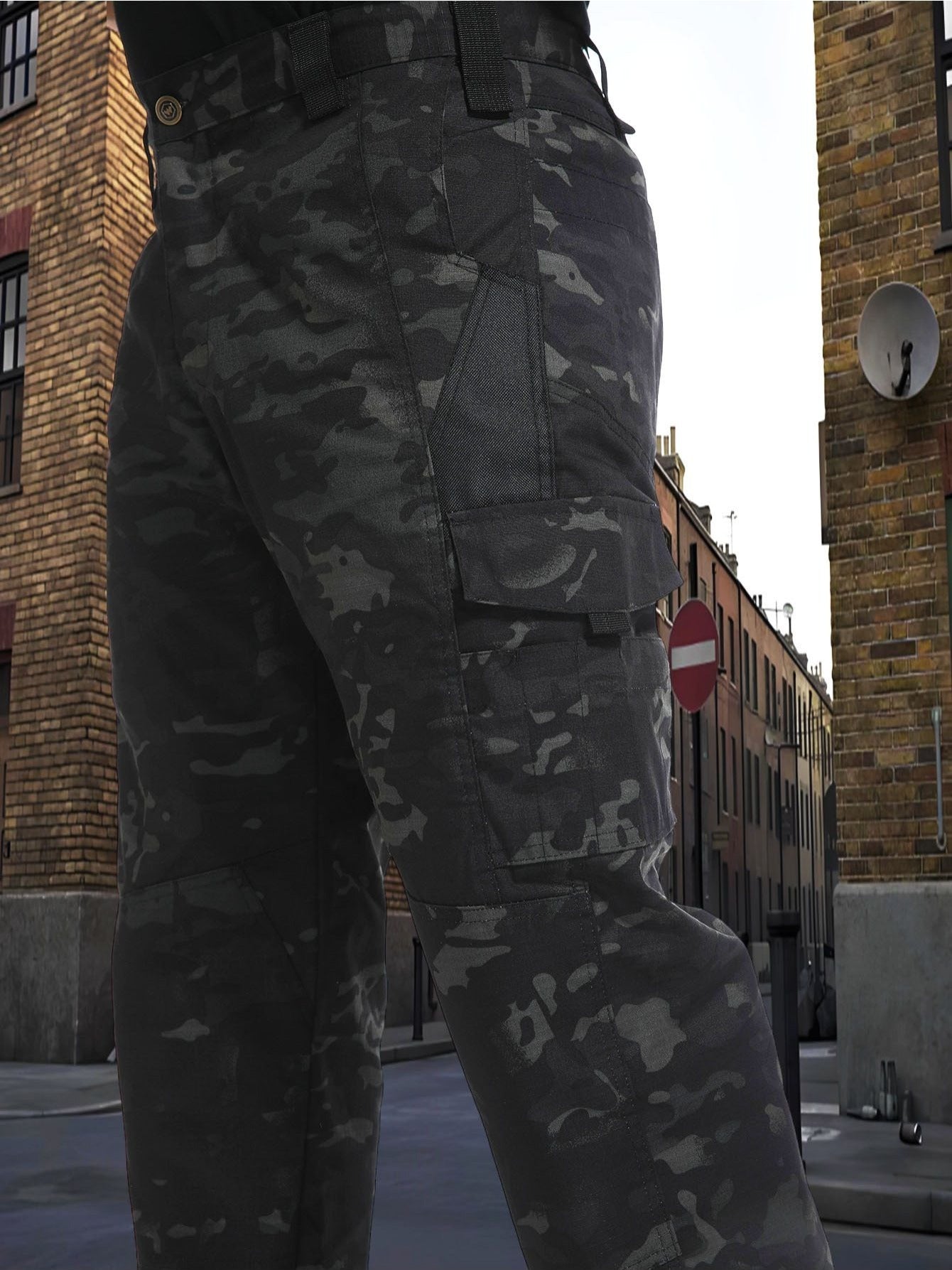 DISI Mens Straight Cargo Pants Quick Dry MultiPocket