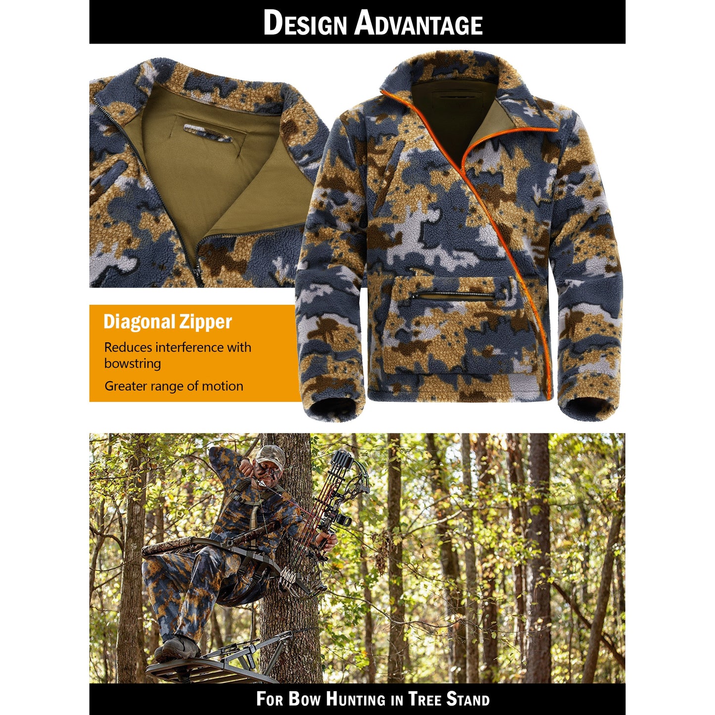New View Quiet Whitetail Bow Hunting Gear Set Men Camo