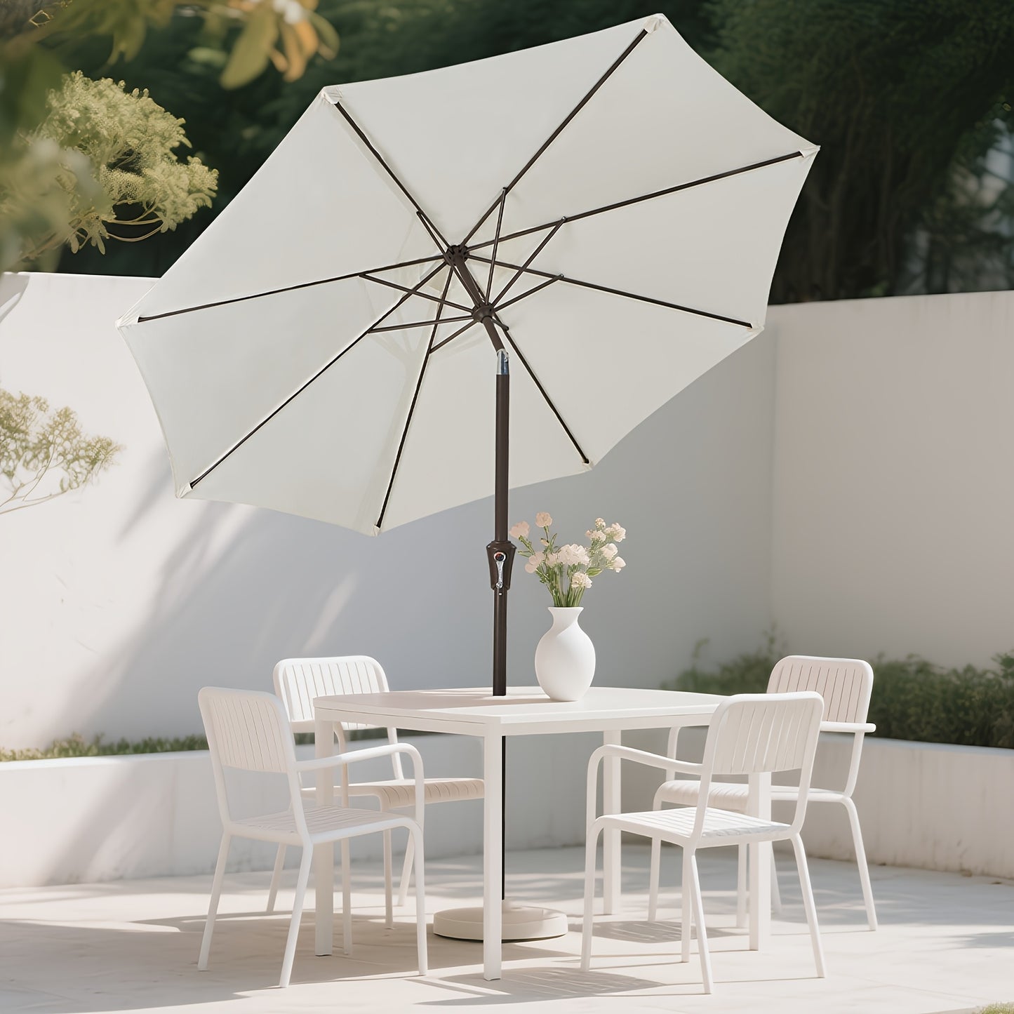 Durable Outdoor Patio Umbrella with Easy Tilt and Crank System - Parry's Picks