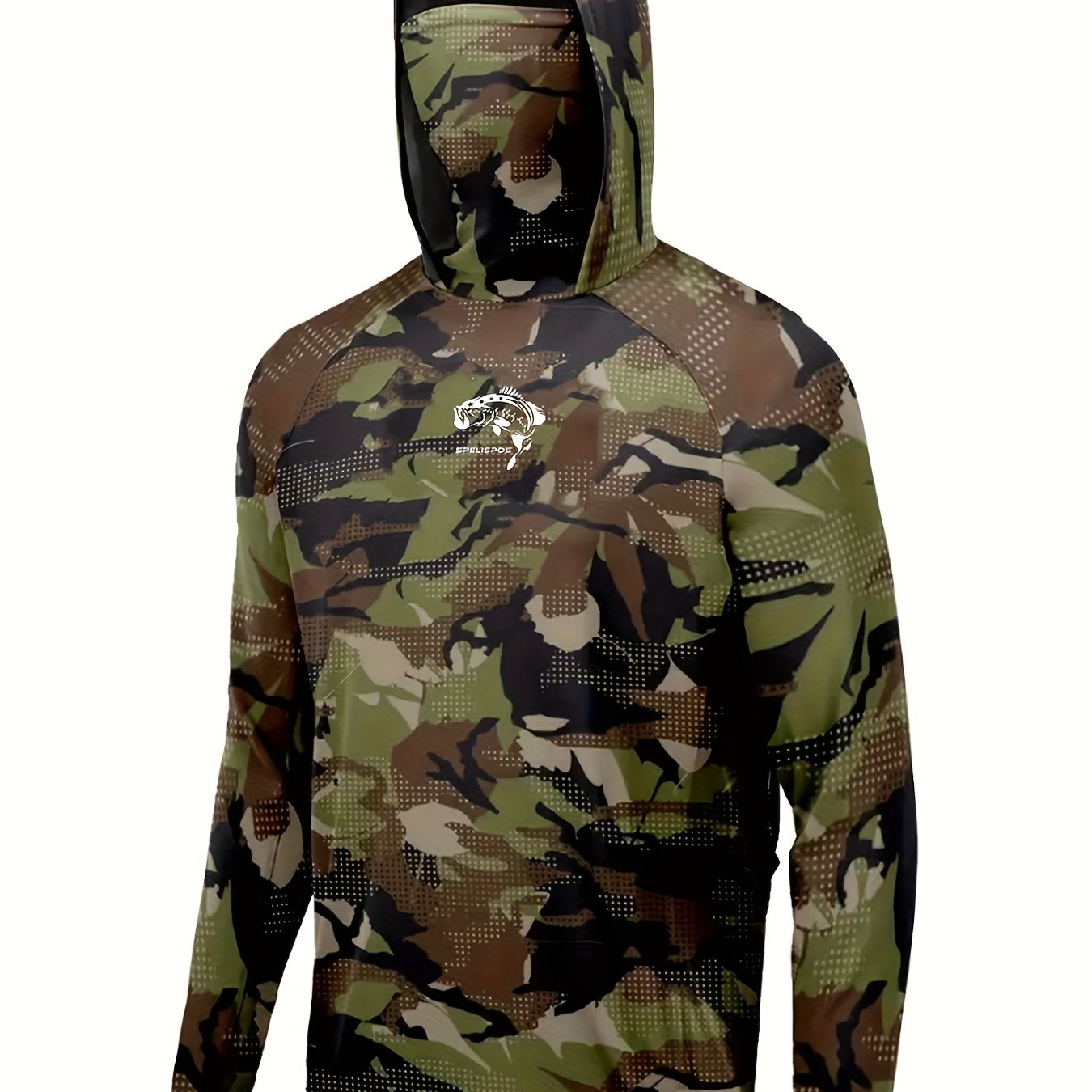 Men's Camouflage Fishing Hoodie Breathable UV Protection