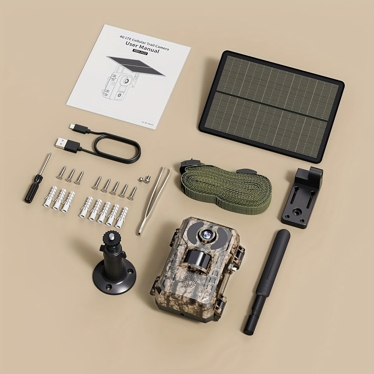 4G LTE Trail Camera With Solar Panel And Night Vision