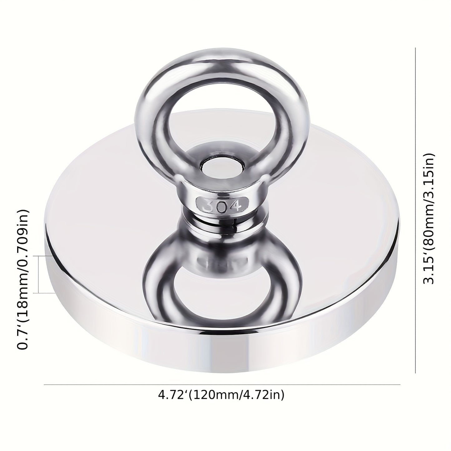 Magnet Fishing Kit 1500 LBS Pulling Force Pro Magnets