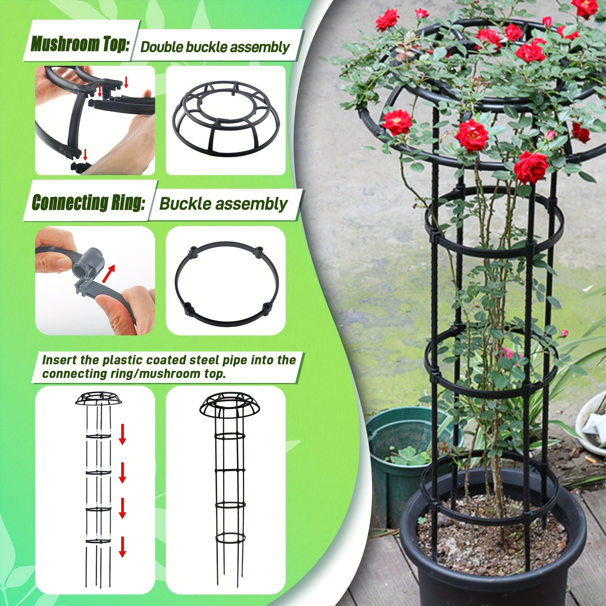 Mushroom Top Climbing Support Frame for Outdoor Vines and Flowers - Parry's Picks