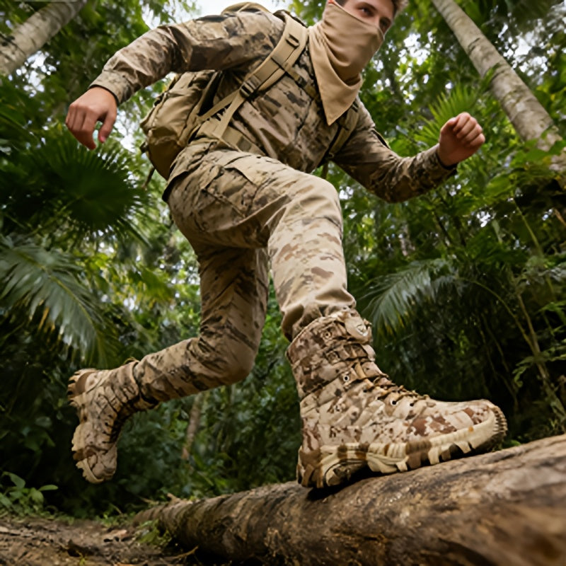 AIREVO Camouflage Oxford High Top Hunting Shoes For Outdoor Adventure - Parry's Picks
