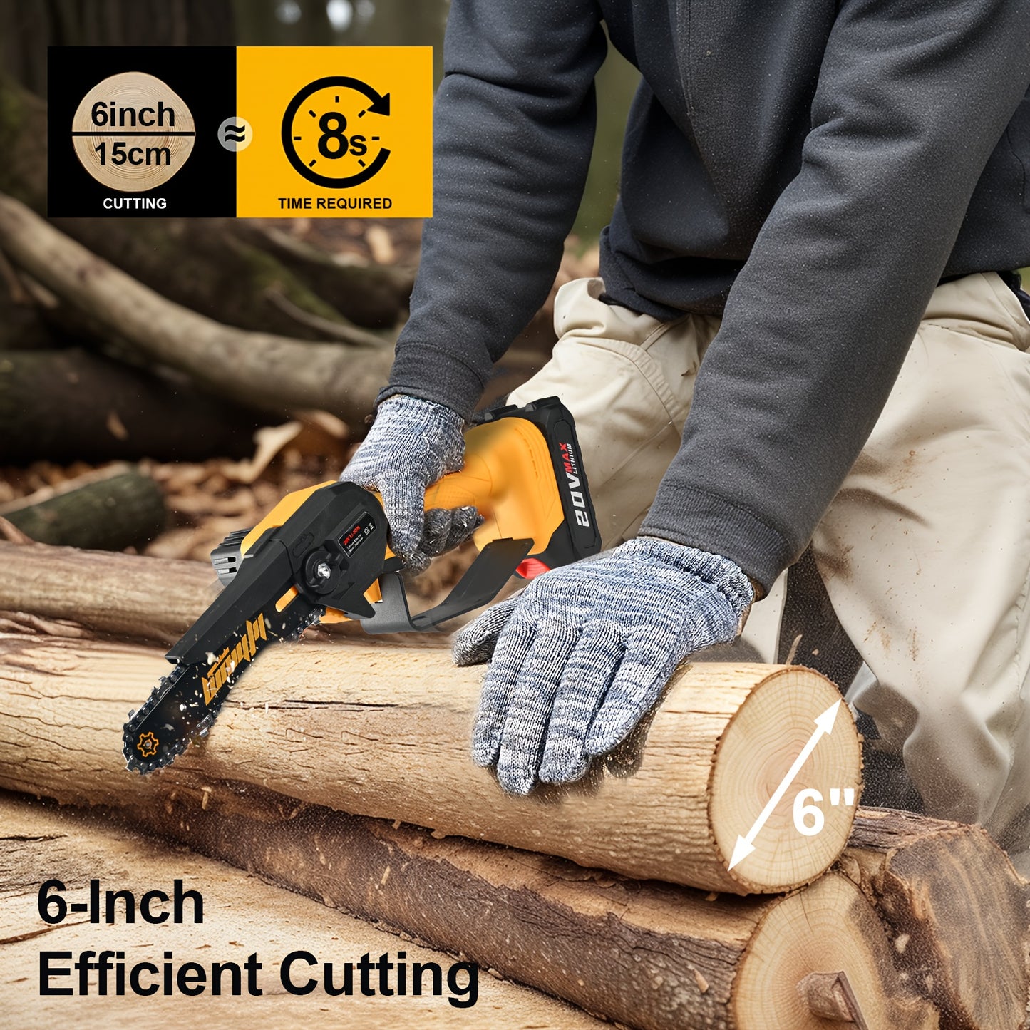 Cordless Mini Chainsaw For Effortless Wood Cutting And Pruning - Parry's Picks