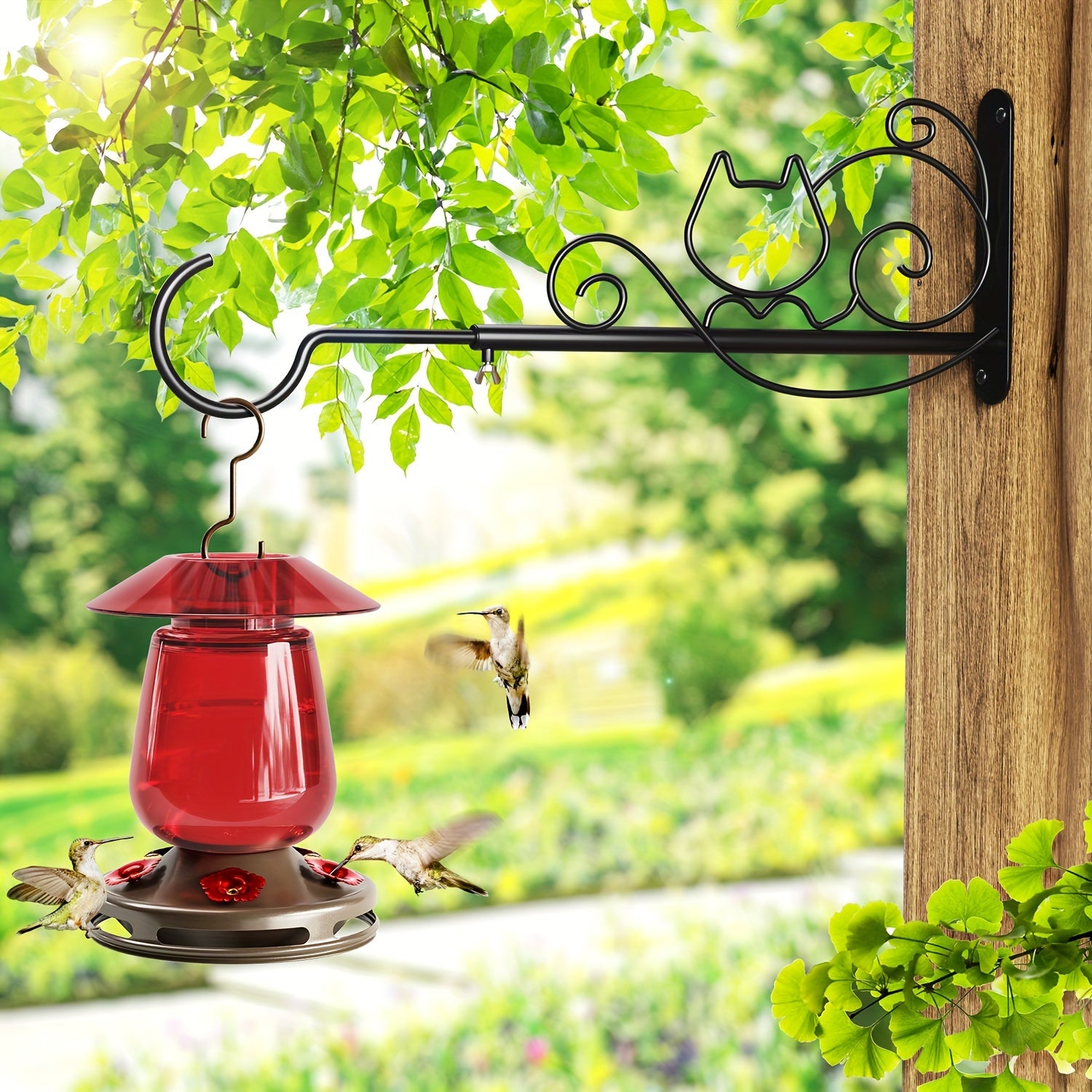 Hummingbird Feeder Glass Design with Flower Feeding Ports - Parry's Picks