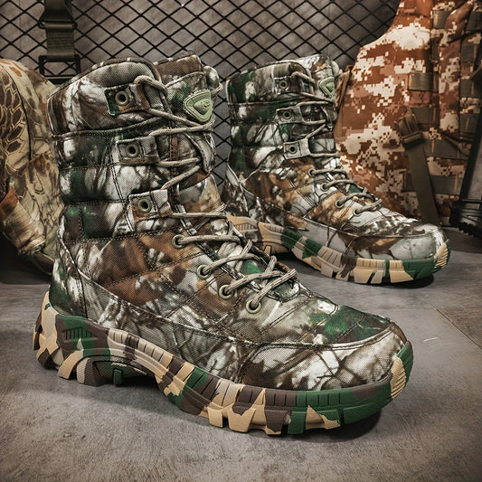 YTAT Men's Light Motorcycle Combat Boots Hiking Shoes