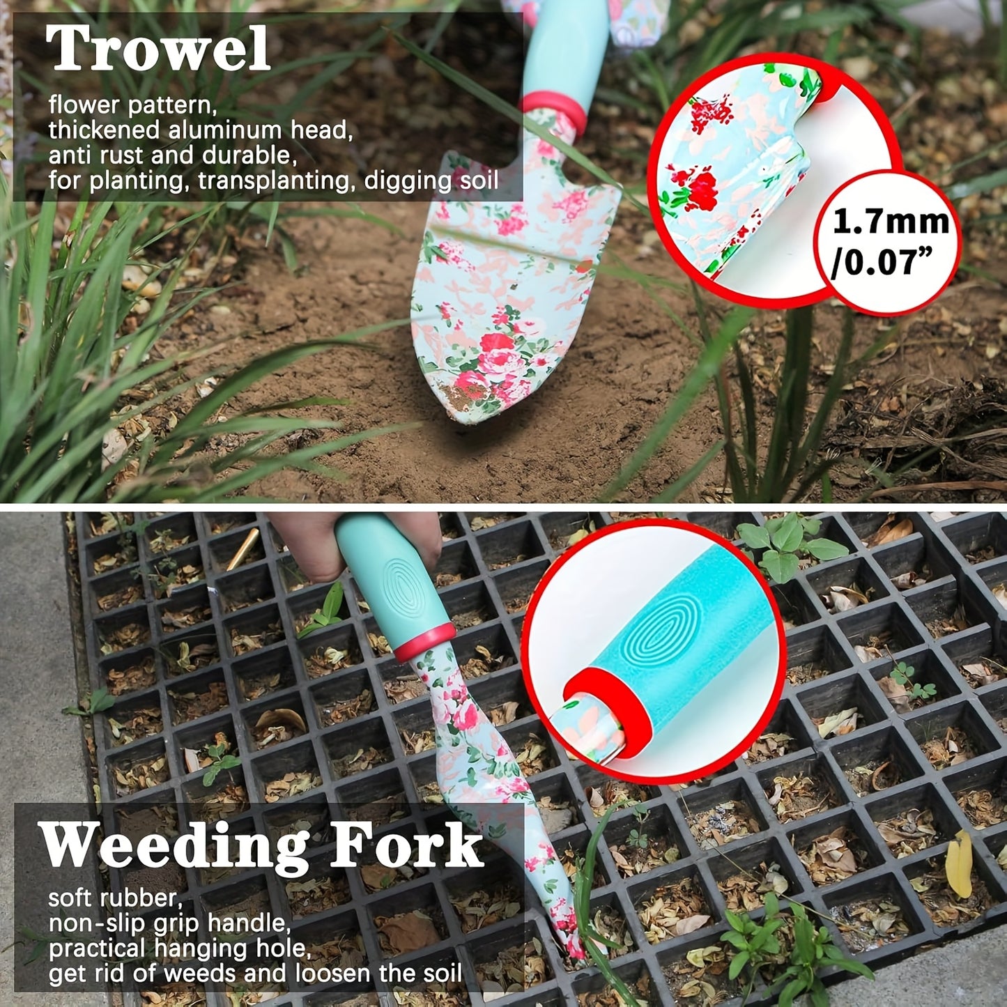 Floral Garden Tools Set for Enthusiastic Gardeners and Gifts - Parry's Picks