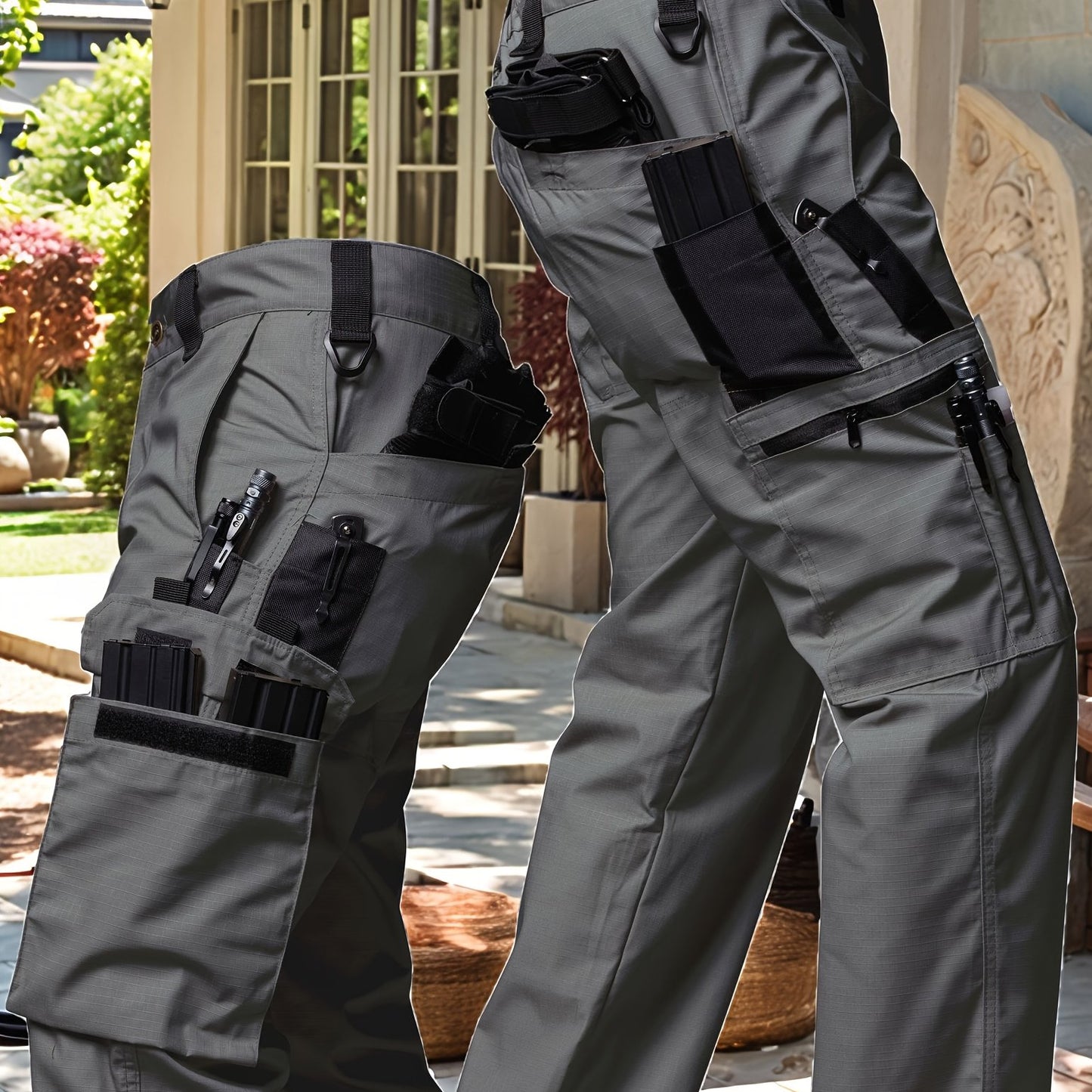 Mens Tactical Cargo Pants With Multi Pocket Zipper System Outdoor - Parry's Picks