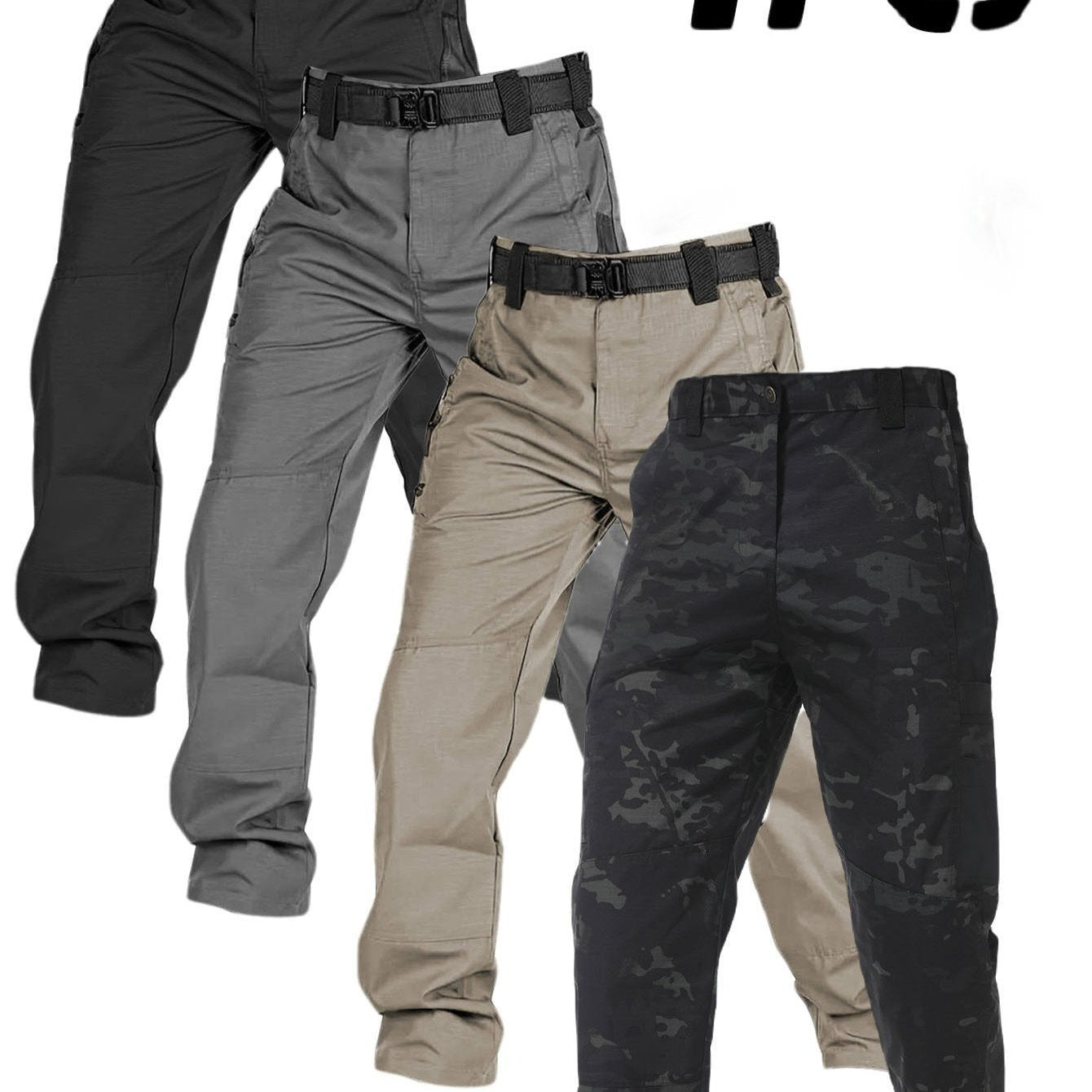DISI Mens Straight Cargo Pants Quick Dry MultiPocket