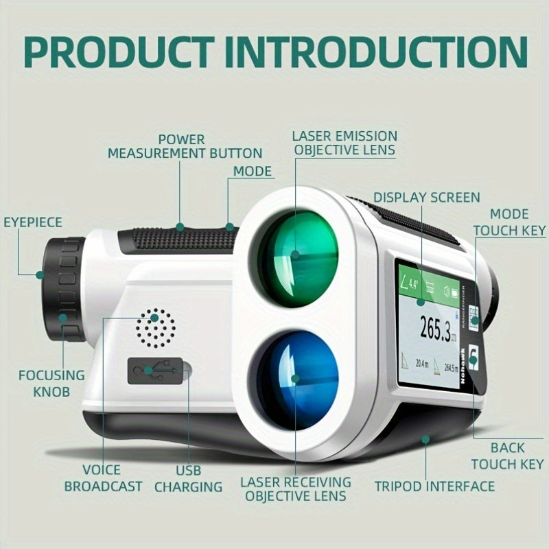 Nohawk USB Rechargeable Laser Rangefinder With Side Display