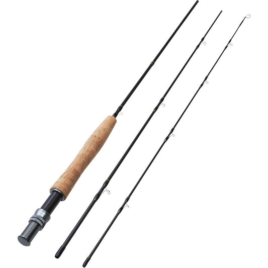 Three Piece Portable Carbon Fiber Fly Fishing Rod For Travel And Freshwater Casting With Ergonomic Grip
