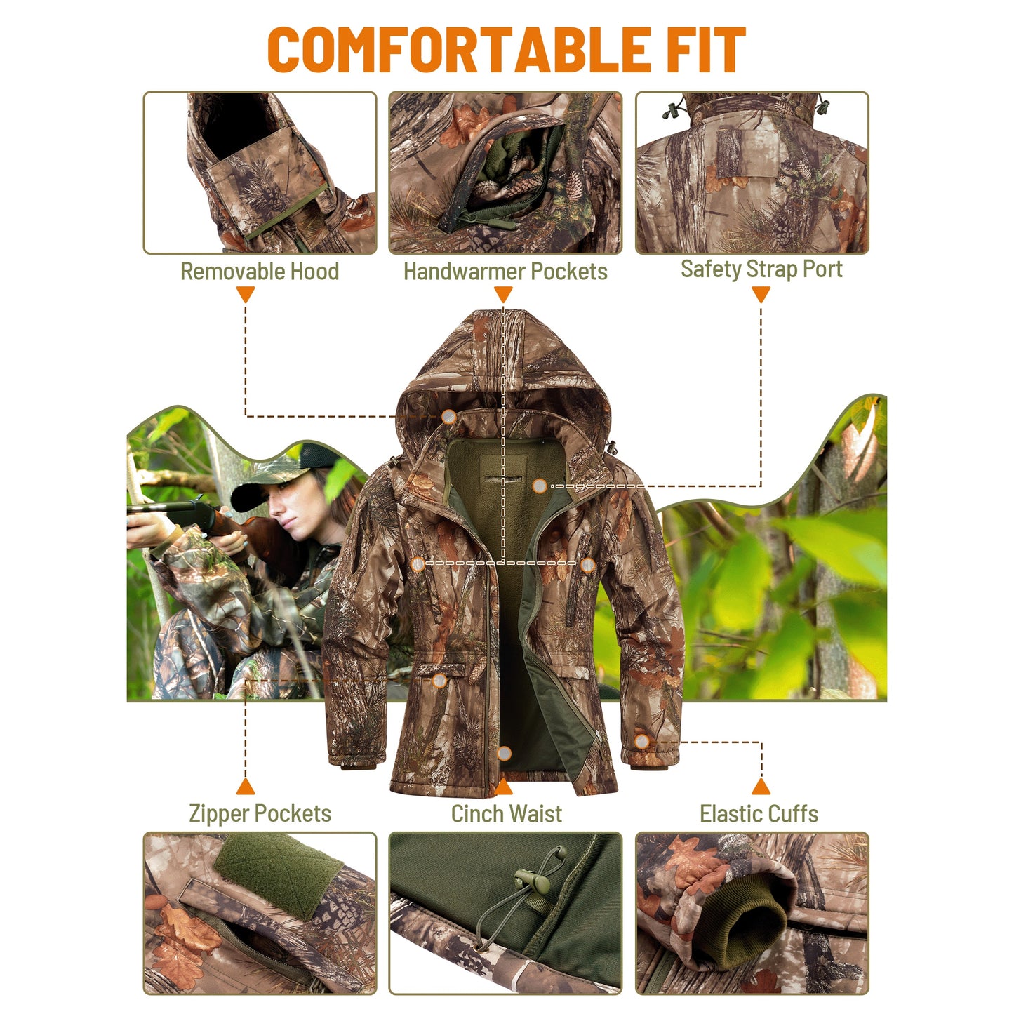 Upgraded Ultra Quiet Water Resistant Duck Hunting Jacket