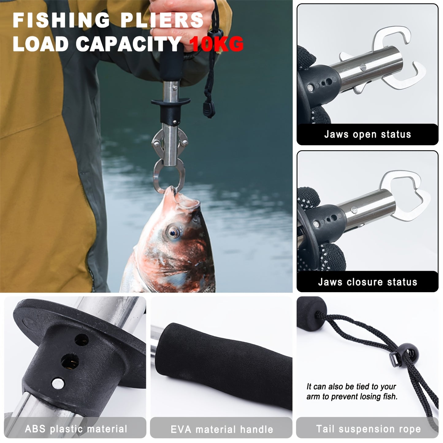63pcs Fishing Tool Kit With Tackle Bag And Pliers Set