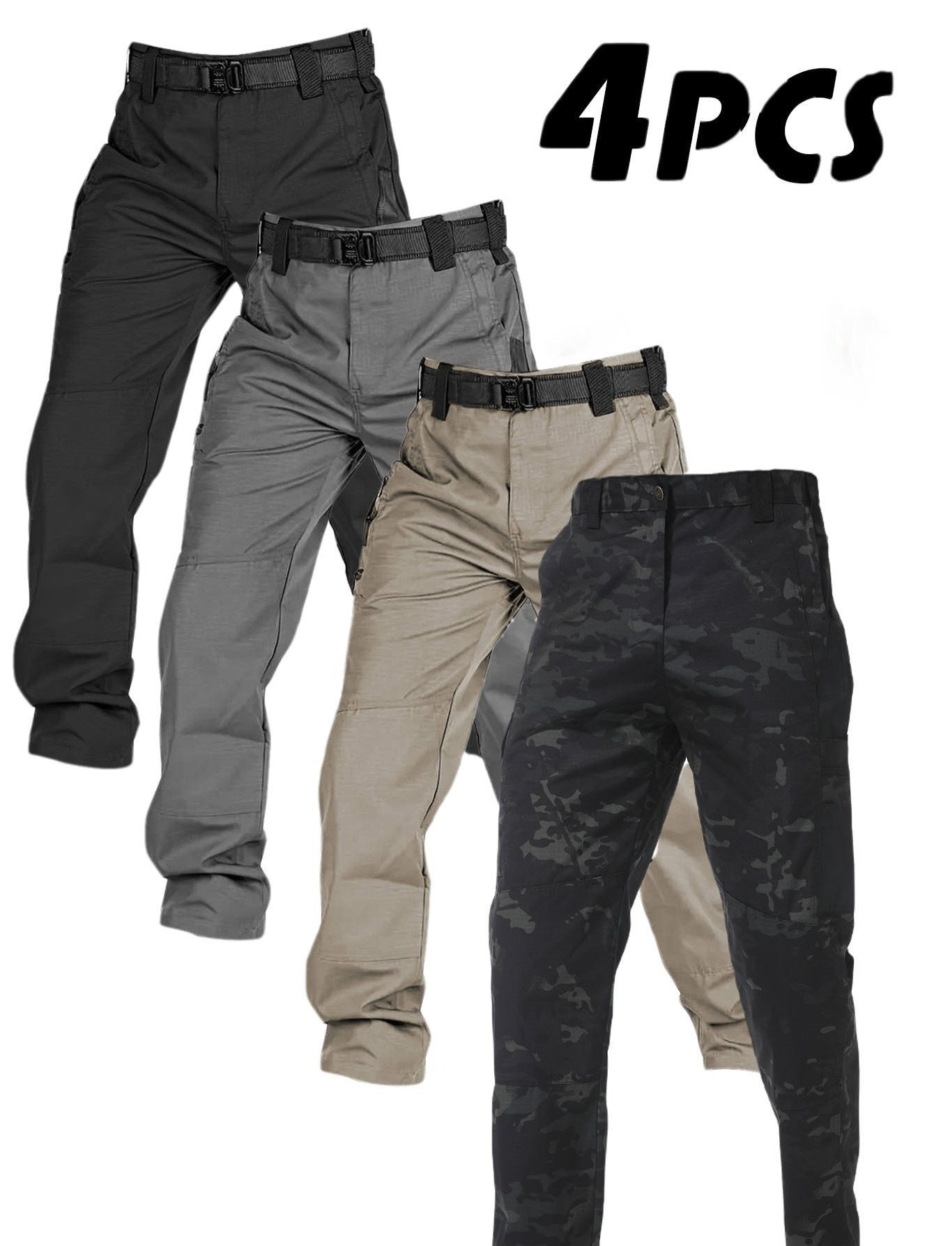 DISI Mens Straight Cargo Pants Quick Dry MultiPocket
