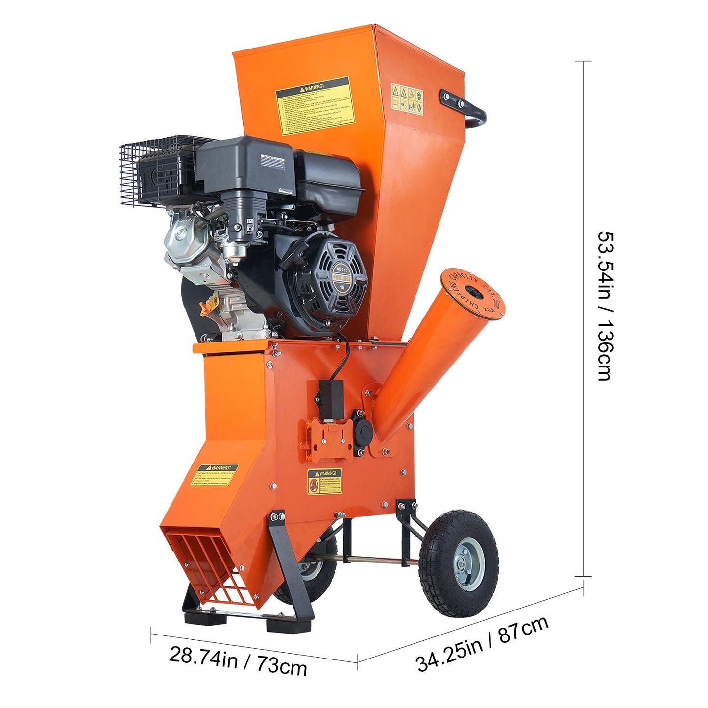 VEVOR Wood Chipper Shredder Mulcher Three In One Gas Power