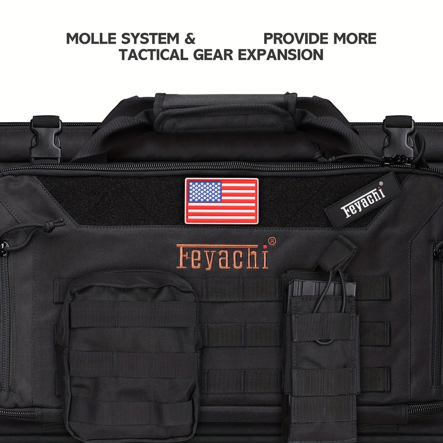 Feyachi Tactical Rifle Case With Lockable Zipper And Straps