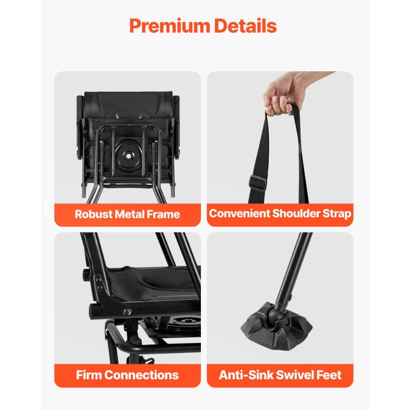 Hunting Chair 360 Degree Swivel Silent Foldable Blind Chair Armrests - Parry's Picks