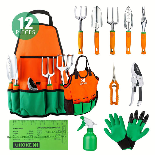 Complete 12 Piece Garden Tool Set with Canvas Apron - Parry's Picks