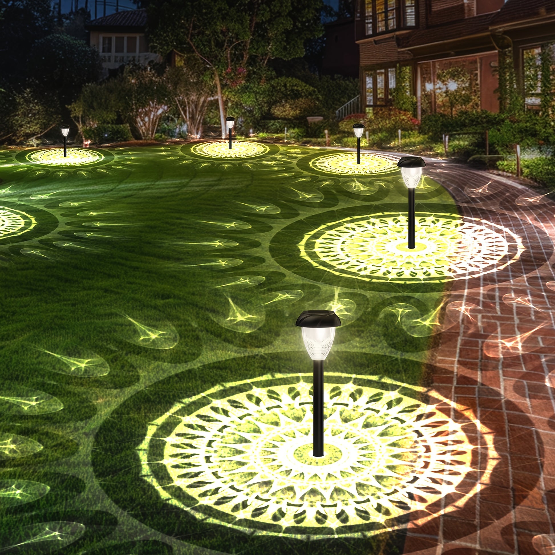 Solar Pathway Lights with Mandala Pattern for Outdoor Ambiance - Parry's Picks