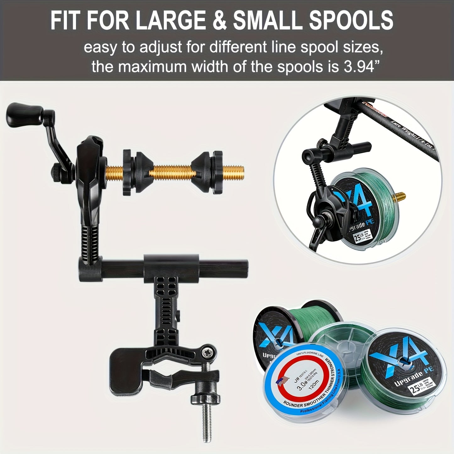 Fishing Line Spooling Station Unwinding Function Adjustable Spooler - Parry's Picks