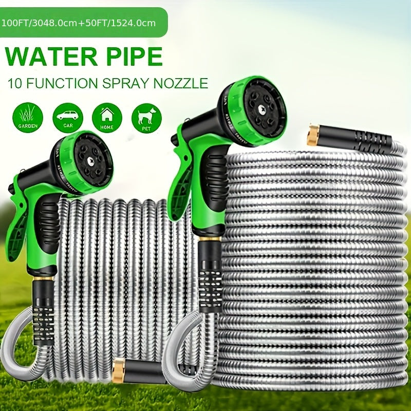 Heavy-Duty Stainless Steel Hose With Multi-Function Nozzle - Parry's Picks