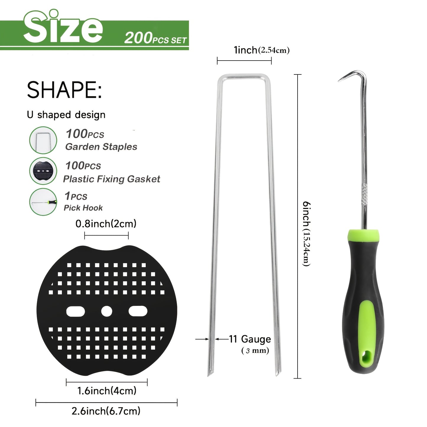 Lawn U-Shaped Spikes Set for Secure Garden Landscaping Solutions - Parry's Picks