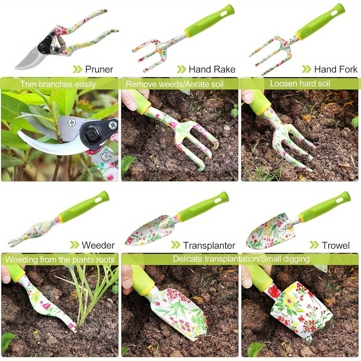 Heavy Duty Aluminum Gardening Tool Set for Enthusiasts