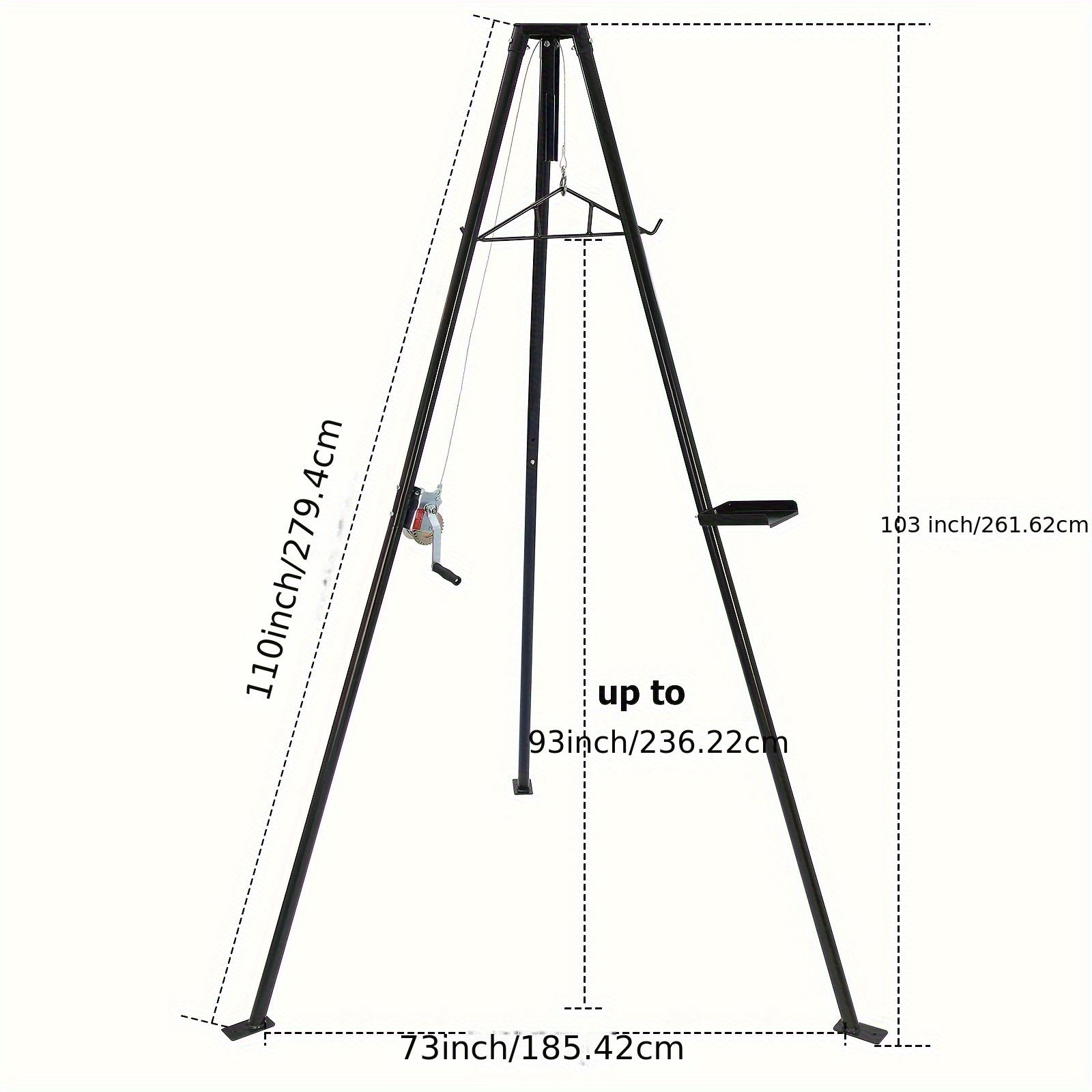 Deer Hoist for Truck Hitch with Lifting Winch and Tool Tray - Parry's Picks